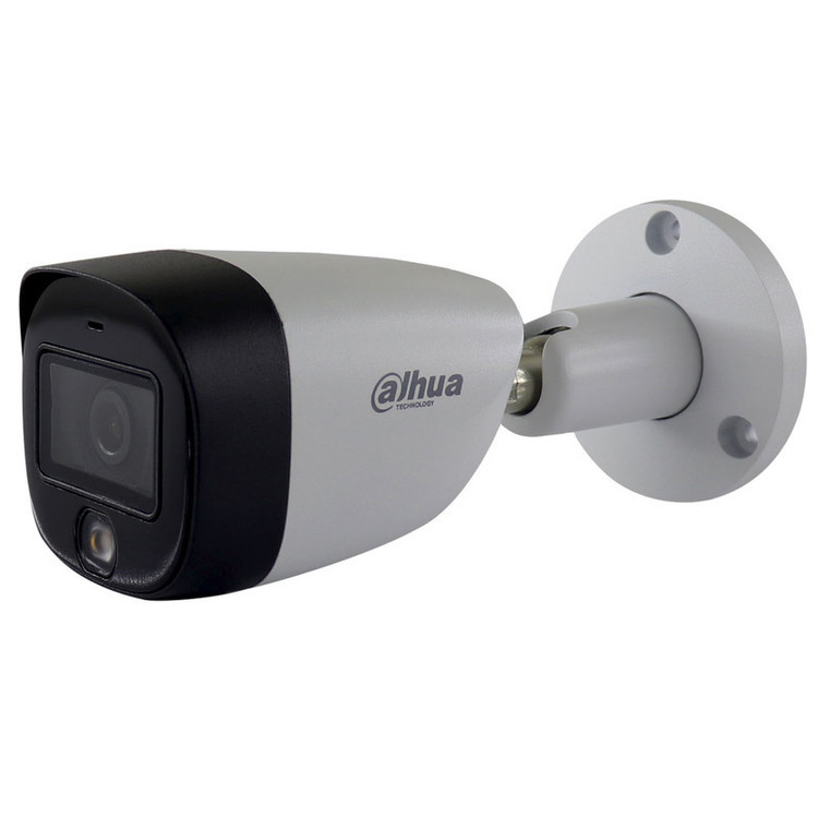 دوربین مداربسته بولت آنالوگ داهوا مدل DH-HAC-HFW1209CP-A-LED با رزولوشن 2 مگاپیکسل، دید در شب تمام رنگی تا 20 متر، فناوری HDcvi، قابلیت ضبط صدا، استاندارد ضدآب IP67 و فناوری BLC، DWDR و AGC