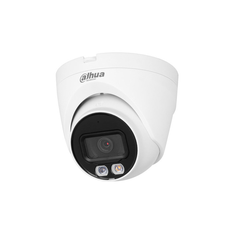دوربین مداربسته دام تحت شبکه داهوا مدل DH-IPC-HDW1439V-A-IL با رزولوشن 4 مگاپیکسل، لنز ثابت 2.8 میلیمتری، دید در شب هوشمند Smart Dual Light تا 30 متر، میکروفن داخلی، پشتیبانی از PoE و استاندارد ضدآب IP67 با قابلیت تشخیص انسان