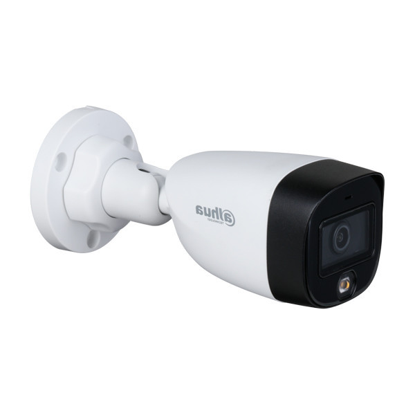 دوربین مداربسته آنالوگ بولت داهوا مدل DH-HAC-HFW1209CP-LED، 2 مگاپیکسل، لنز ثابت 2.8 میلیمتری، دید در شب رنگی با فناوری Warm Light، مقاوم در برابر گرد و غبار و رطوبت IP67، اتصال باسیم BNC