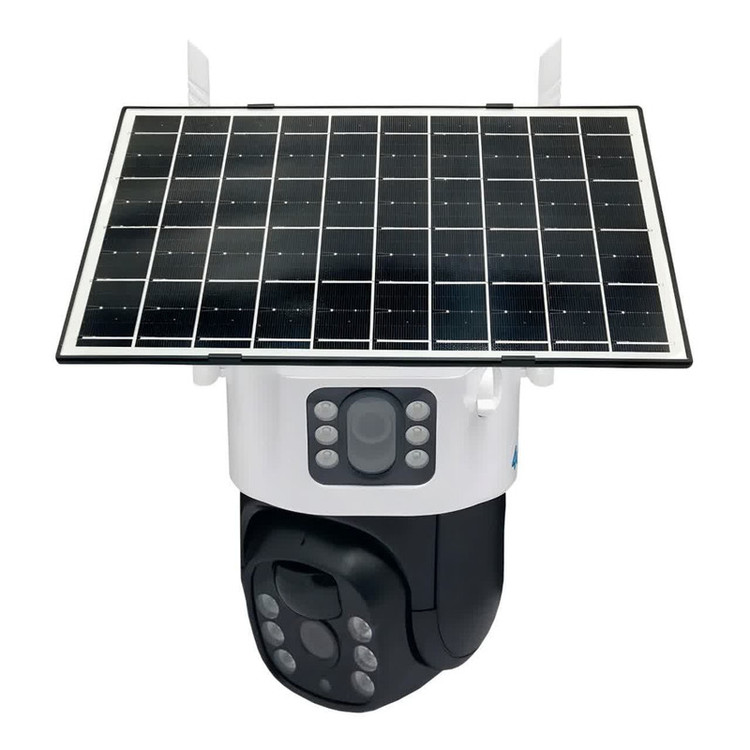 دوربین امنیتی تحت شبکه 5 مگاپیکسل مدل V380 با اتصال سیمکارت 4G، دید در شب رنگی، چرخش افقی و عمودی، مکالمه دوطرفه و مقاومت در برابر آب